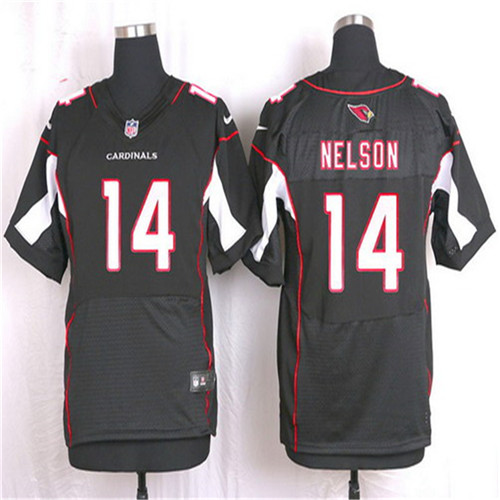 Men's Arizona Cardinals #14 J. J. Nelson Black Alternate NFL Nike Elite Stitched Jersey