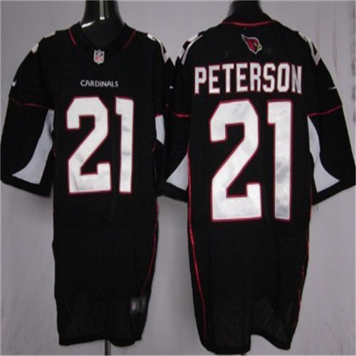 Men's Arizona Cardinals #21 Patrick Peterson Nike Black Elite Stitched Jersey