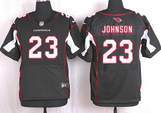 Men's Arizona Cardinals #23 Chris Johnson Black Alternate NFL Nike Elite Jersey