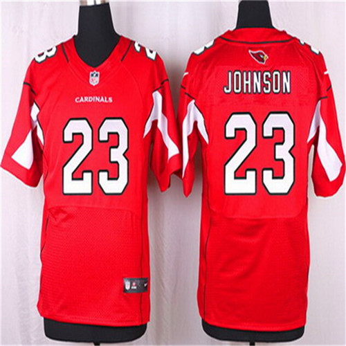 Men's Arizona Cardinals #23 Chris Johnson Red Team Color NFL Nike Elite Stitched Jersey