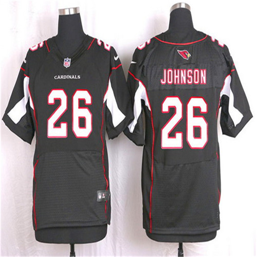 Men's Arizona Cardinals #26 Rashad Johnson Black Alternate NFL Nike Elite Stitched Jersey