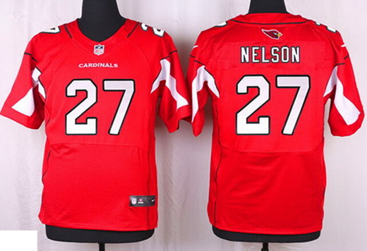 Men's Arizona Cardinals #27 Robert Nelson Red Team Color NFL Nike Elite Jersey