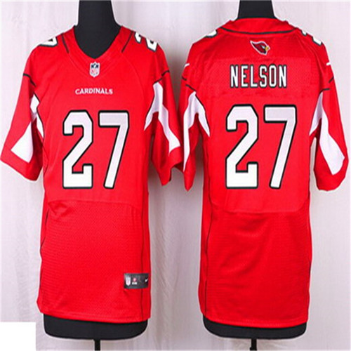Men's Arizona Cardinals #27 Robert Nelson Red Team Color NFL Nike Elite Stitched Jersey