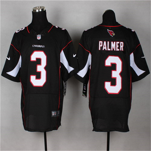 Men's Arizona Cardinals #3 Carson Palmer Black Nik Elite Stitched Jersey