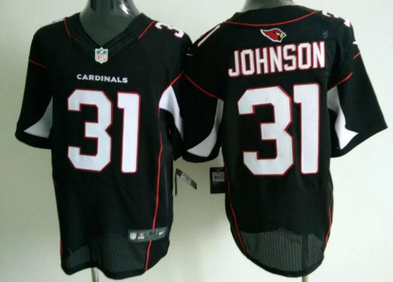 Men's Arizona Cardinals #31 David Johnson Nike Black Elite Jersey