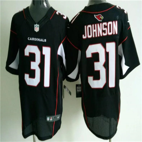 Men's Arizona Cardinals #31 David Johnson Nike Black Elite Stitched Jersey