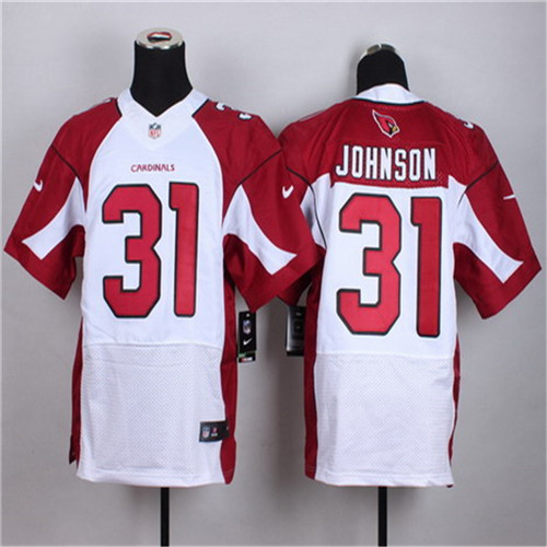 Men's Arizona Cardinals #31 David Johnson Nike White Elite Stitched Jersey