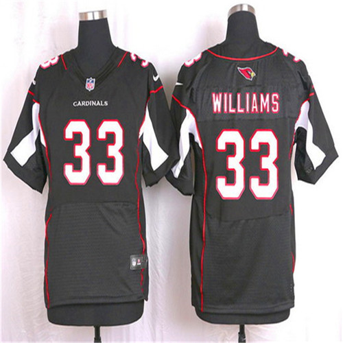 Men's Arizona Cardinals #33 Kerwynn Williams Black Alternate NFL Nike Elite  Jersey