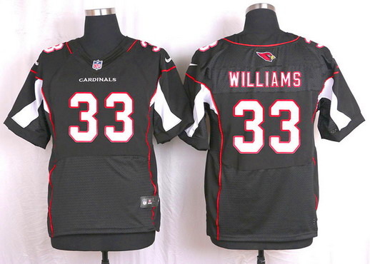 Men's Arizona Cardinals #33 Kerwynn Williams Black Alternate NFL Nike Elite Jersey