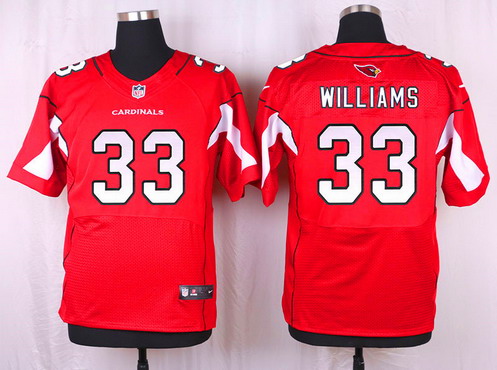 Men's Arizona Cardinals #33 Kerwynn Williams Red Team Color NFL Nike Elite Jersey