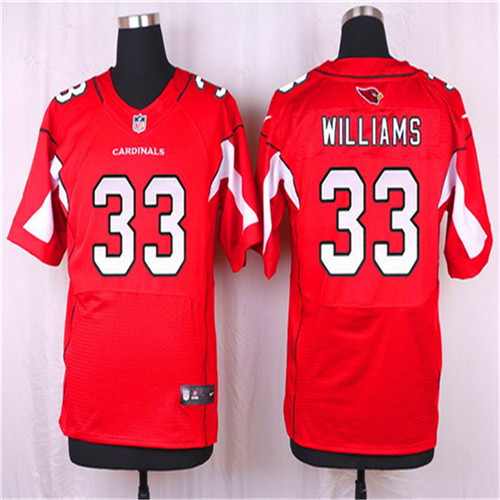 Men's Arizona Cardinals #33 Kerwynn Williams Red Team Color NFL Nike Elite Stitched Jersey