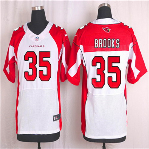 Men's Arizona Cardinals #35 Cariel Brooks White Road NFL Nike Elite Stitched Jersey