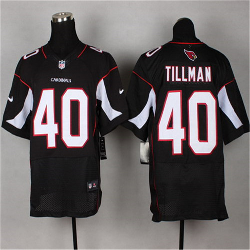 Men's Arizona Cardinals #40 Pat Tillman Black Nik Elite Stitched Jersey