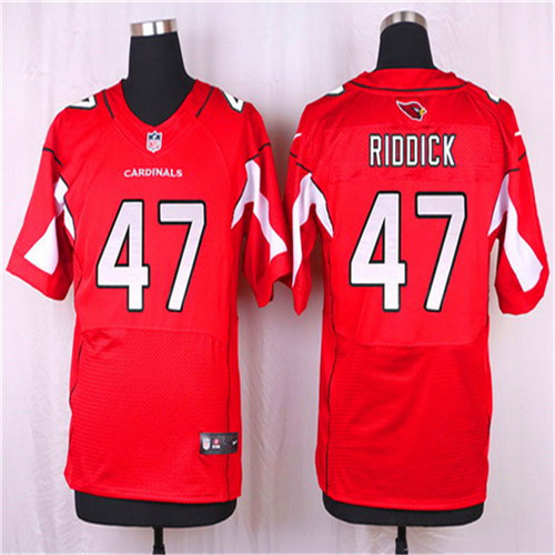 Men's Arizona Cardinals #47 Shaq Riddick Red Team Color NFL Nike Elite Stitched Jersey