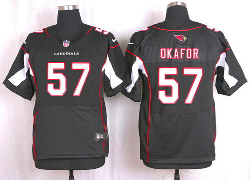 Men's Arizona Cardinals #57 Alex Okafor Black Alternate NFL Nike Elite Jersey