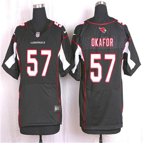 Men's Arizona Cardinals #57 Alex Okafor Black Alternate NFL Nike Elite Stitched Jersey