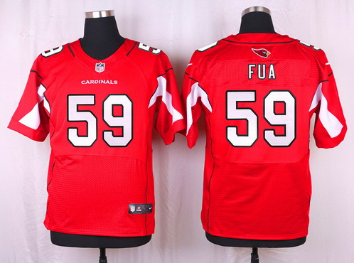 Men's Arizona Cardinals #59 Alani Fua Red Team Color NFL Nike Elite Jersey