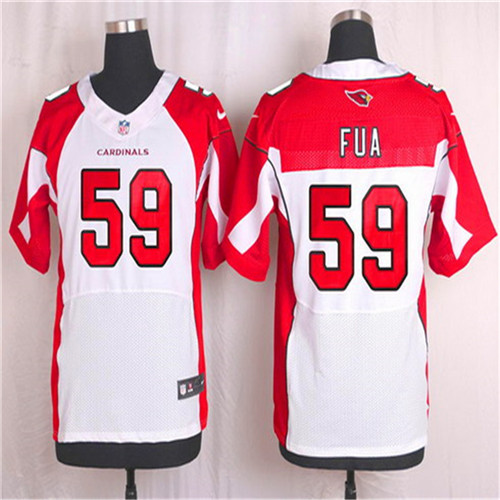 Men's Arizona Cardinals #59 Alani Fua White Road NFL Nike Elite Stitched Jersey
