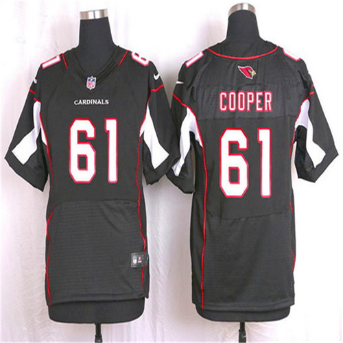 Men's Arizona Cardinals #61 Jonathan Cooper Black Alternate NFL Nike Elite Stitched Jersey
