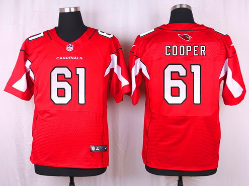 Men's Arizona Cardinals #61 Jonathan Cooper Red Team Color NFL Nike Elite Jersey