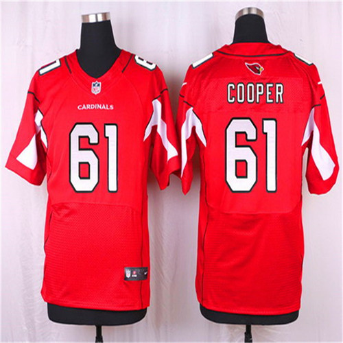 Men's Arizona Cardinals #61 Jonathan Cooper Red Team Color NFL Nike Elite Stitched Jersey
