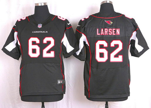 Men's Arizona Cardinals #62 Ted Larsen Black Alternate NFL Nike Elite Jersey