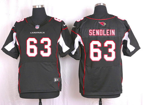 Men's Arizona Cardinals #63 Lyle Sendlein Black Alternate NFL Nike Elite Jersey
