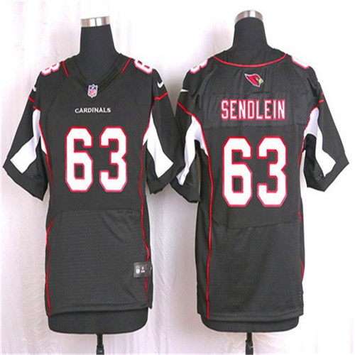 Men's Arizona Cardinals #63 Lyle Sendlein Black Alternate NFL Nike Elite Stitched Jersey
