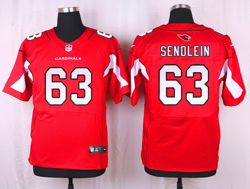 Men's Arizona Cardinals #63 Lyle Sendlein Red Team Color NFL Nike Elite Jersey