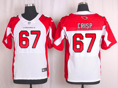 Men's Arizona Cardinals #67 Rob Crisp White Road NFL Nike Elite Jersey