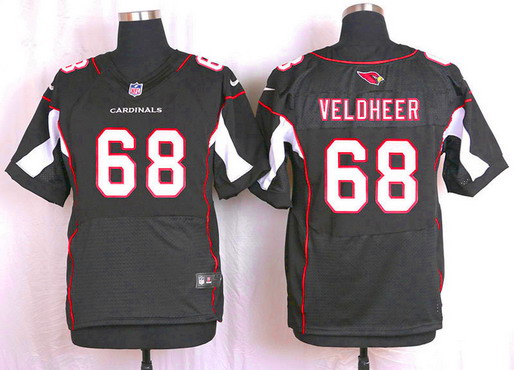 Men's Arizona Cardinals #68 Jared Veldheer Black Alternate NFL Nike Elite Jersey