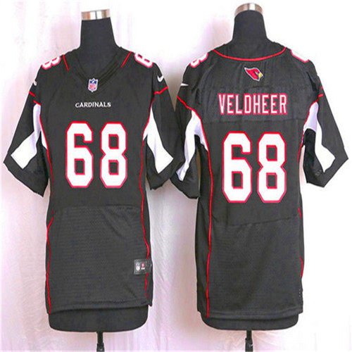 Men's Arizona Cardinals #68 Jared Veldheer Black Alternate NFL Nike Elite Stitched Jersey