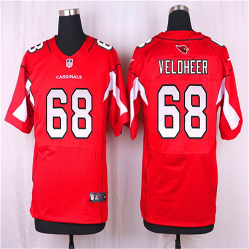 Men's Arizona Cardinals #68 Jared Veldheer Red Team Color NFL Nike Elite Stitched Jersey