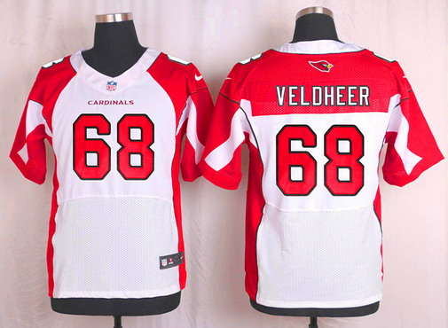 Men's Arizona Cardinals #68 Jared Veldheer White Road NFL Nike Elite Jersey