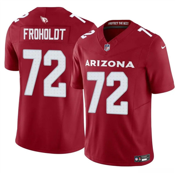 Men's Arizona Cardinals #72 Hjalte Froholdt Red 2025 F.U.S.E. Vapor Untouchable Limited Football Stitched Jersey