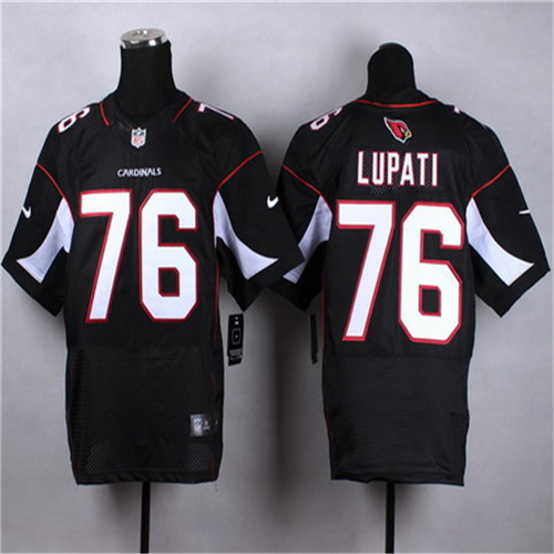 Men's Arizona Cardinals #76 Mike Iupati Black Nike Elite Stitched Jersey