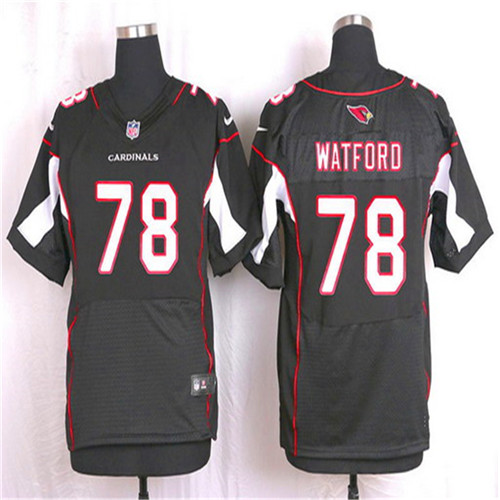 Men's Arizona Cardinals #78 Earl Watford Black Alternate NFL Nike Elite Stitched Jersey