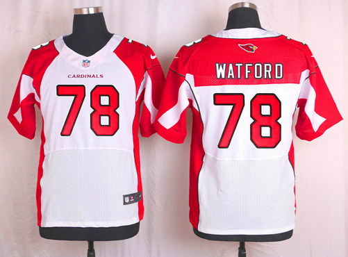 Men's Arizona Cardinals #78 Earl Watford White Road NFL Nike Elite Jersey