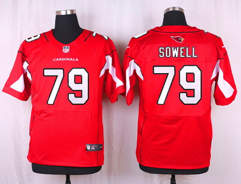 Men's Arizona Cardinals #79 Bradley Sowell Red Team Color NFL Nike Elite Jersey