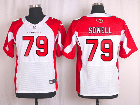 Men's Arizona Cardinals #79 Bradley Sowell White Road NFL Nike Elite Jersey