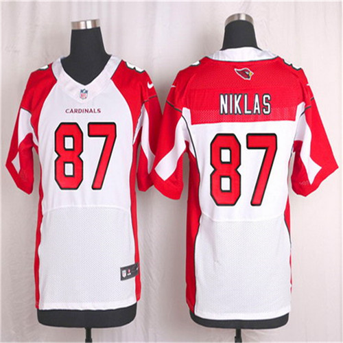Men's Arizona Cardinals #87 Troy Niklas White Road NFL Nike Elite Stitched Jersey