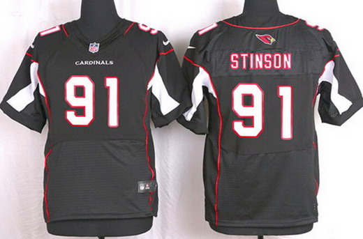 Men's Arizona Cardinals #91 Ed Stinson Black Alternate NFL Nike Elite Jersey