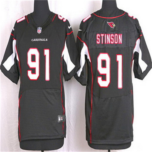 Men's Arizona Cardinals #91 Ed Stinson Black Alternate NFL Nike Elite Stitched Jersey