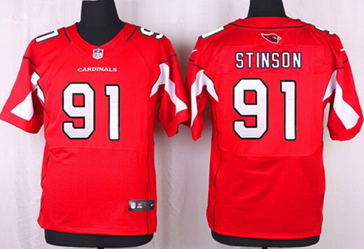 Men's Arizona Cardinals #91 Ed Stinson Red Team Color NFL Nike Elite Jersey