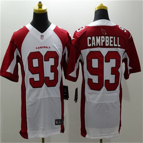 Men's Arizona Cardinals #93 Calais Campbell White Road NFL Nike Elite Stitched Jersey
