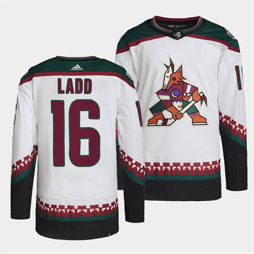 Men's Arizona Coyotes #16 Andrew Ladd White Stitched Jersey