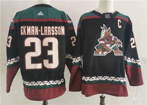 Men's Arizona Coyotes #23 Oliver Ekman-Larsson Black Adidas NHL REVERSE RETRO Stitched JERSEYS