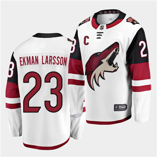 Men's Arizona Coyotes #23 Oliver Ekman-Larsson adidas White Stitched Jersey