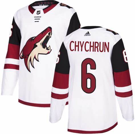 Men's Arizona Coyotes #6 Jakob Chychrun adidas White Stitched Jersey