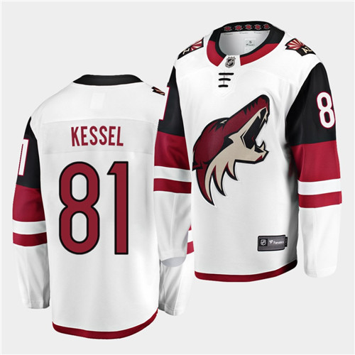 Men's Arizona Coyotes #81 Phil Kessel adidas White Stitched Jersey